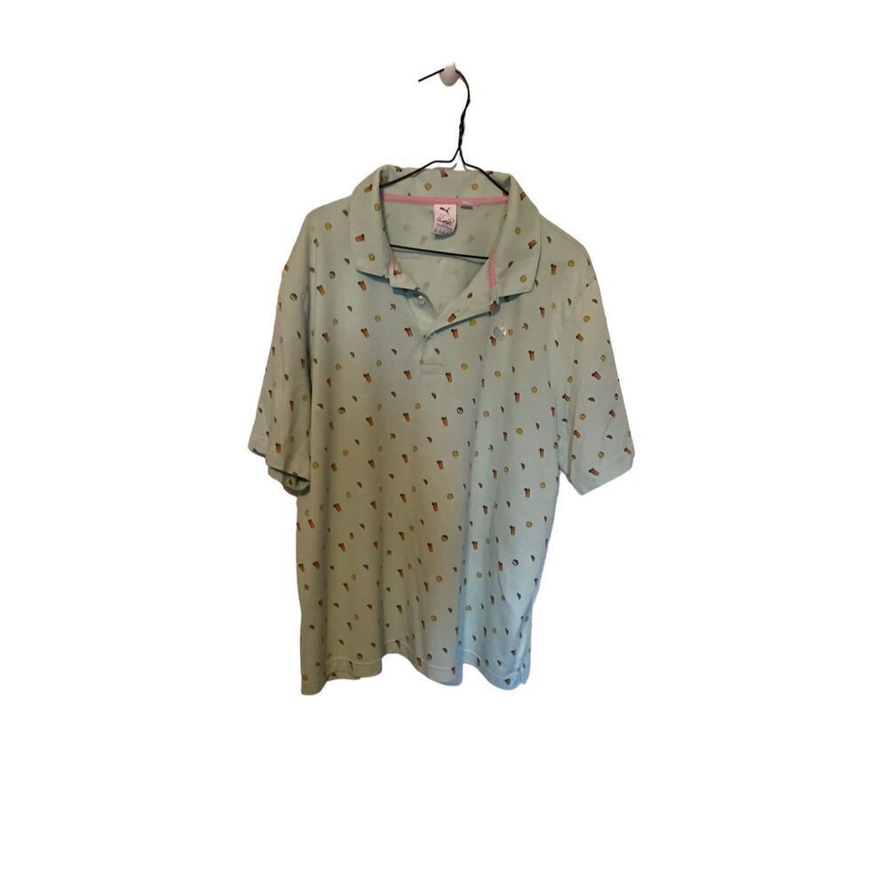 Arnold Palmer Puma Mens Green Lemonade Golf Polo Shirt Size XXL